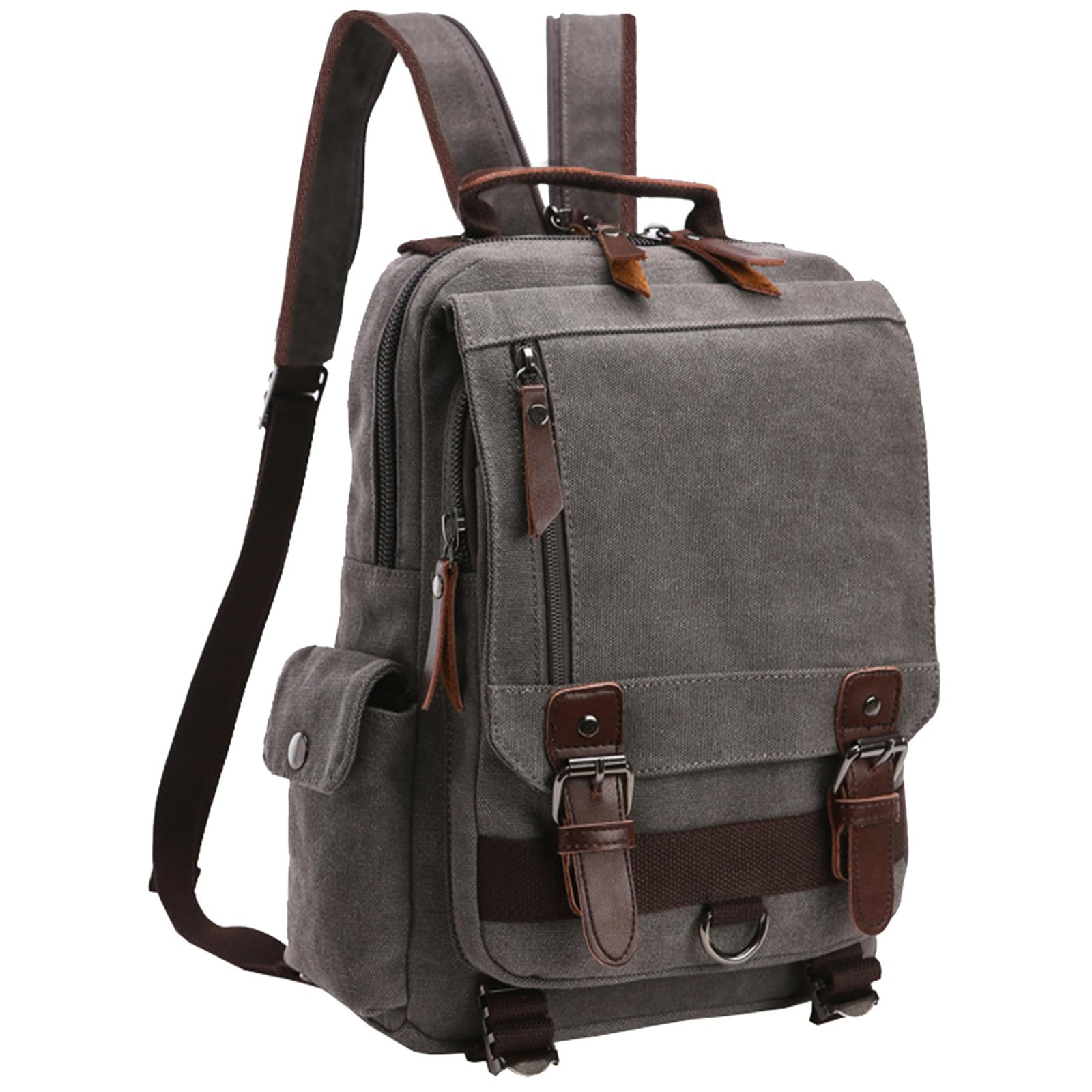 mygreen Canvas Cross Body  Backpack Travel Rucksack